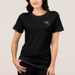 Personalised Flamingo Wine Drinker Novelty Tri-Blend Shirt<br><div class="desc">Cute personalised flamingo gag golf ball. Add your name or message by clicking on the "Personalise" button above</div>
