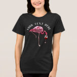 Personalised Flamingo Wine Drinker Novelty Tri-Blend Shirt<br><div class="desc">Cute personalised flamingo gag golf ball. Add your name or message by clicking on the "Personalise" button above</div>