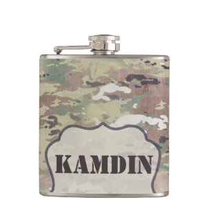 Personalised Flask Army OCP Camo Uniform Camoflage