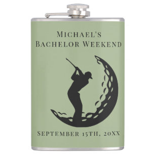Personalised Flask Bachelor Golf Weekend