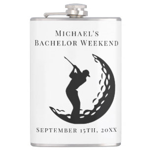 Personalised Flask   Bachelor Golf Weekend
