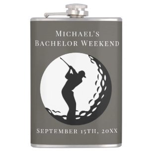 Personalised Flask   Bachelor Golf Weekend