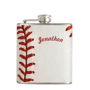 Personalised Flask Baseball