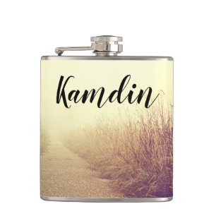 Personalised Flask Sunrise Pathway Walkway Path Si
