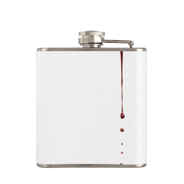 Personalised Flask zombie blood drip vampire Gothi (Back)