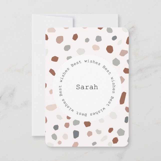 Personalised Flat Card - Modern Terrazzo  (Front)