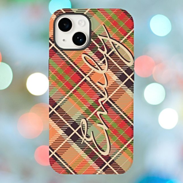 Personalised Flat Chequered Plaid Case-Mate iPhone Case (Creator Uploaded)