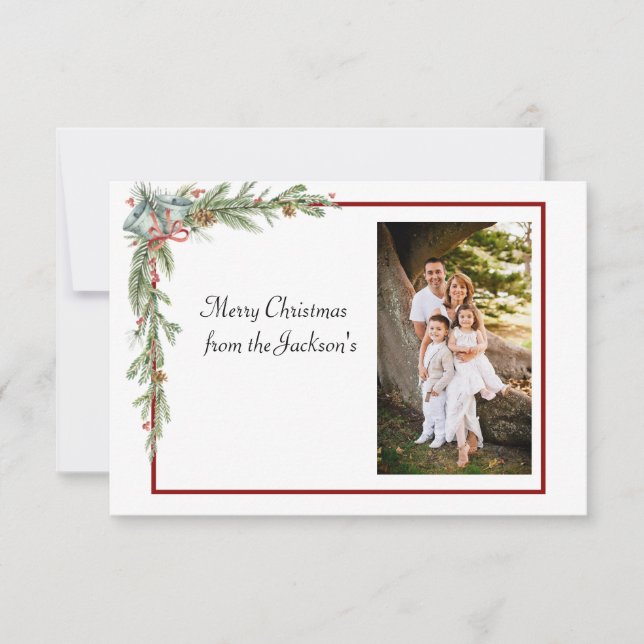 Personalised flat Christmas card (Front)