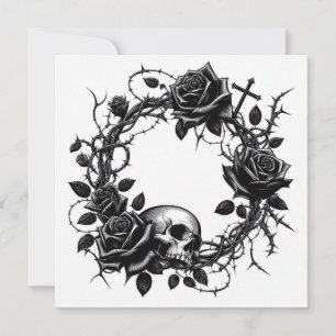 Personalised Flat Invitation, Size: 5.25" x 5.25"  Invitation