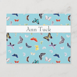 Personalised Flat Note Cards - Butterflies by Ann
