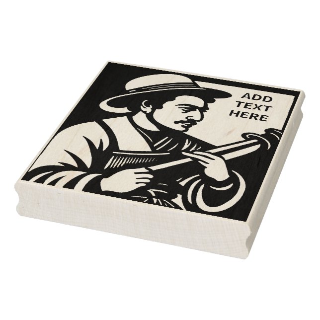 Personalised Flautist - Wood Art Stamp (Stamp)