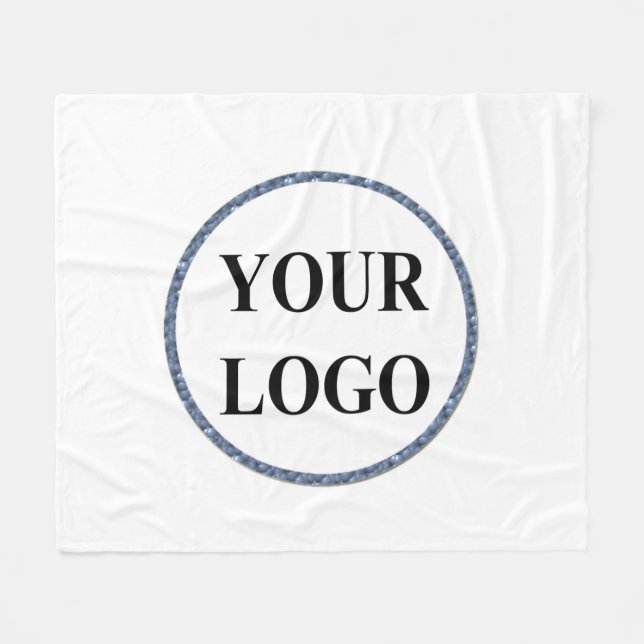 Personalised Fleece Blanket Throw Customised Logo (Front (Horizontal))