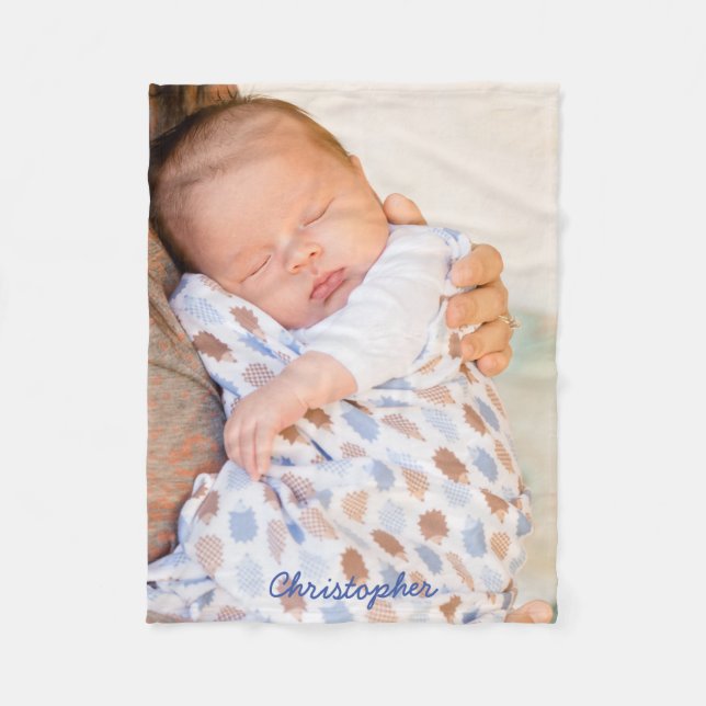 Personalised Fleece Photo Blanket Add Your Photo (Front)