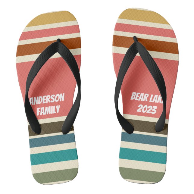 Personalised Flip Flops Miami Sherbet Collection (Footbed)