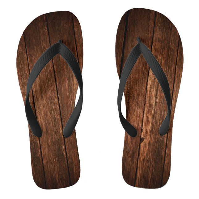 Personalised Flipflop Sandals Barn Wood Country (Footbed)