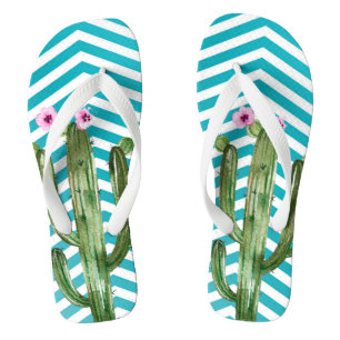 Personalised Flipflop Sandals Boho Cacti Cactus S