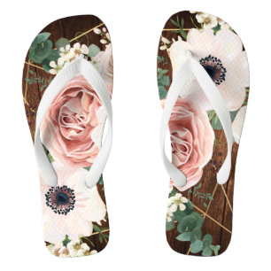 Personalised Flipflop Sandals Geometric Rose Barn