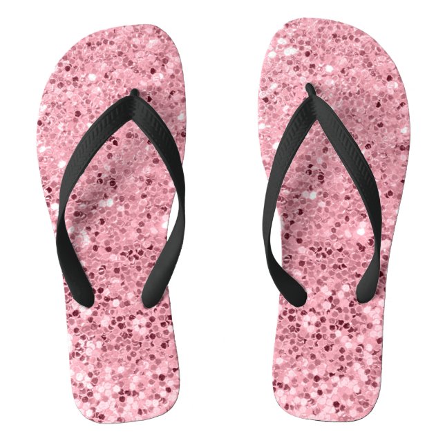 Personalised Flipflop Sandals Rose Gold Glitter (Footbed)