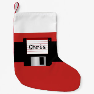 Personalised Floppy Disc Santa Belt Stocking