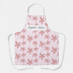 Personalised Floral Apron - Custom Name