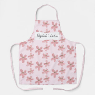Personalised Floral Apron - Custom Name