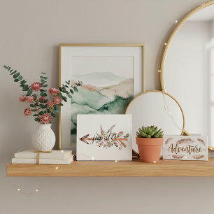 Personalised floral arrow  plaque