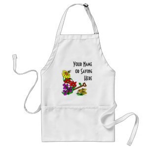 Personalised Floral Art Gardener Saying Apron