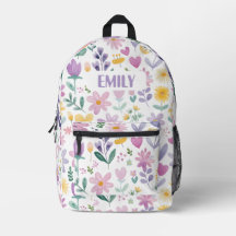 Personalised Floral Backpack for Girls