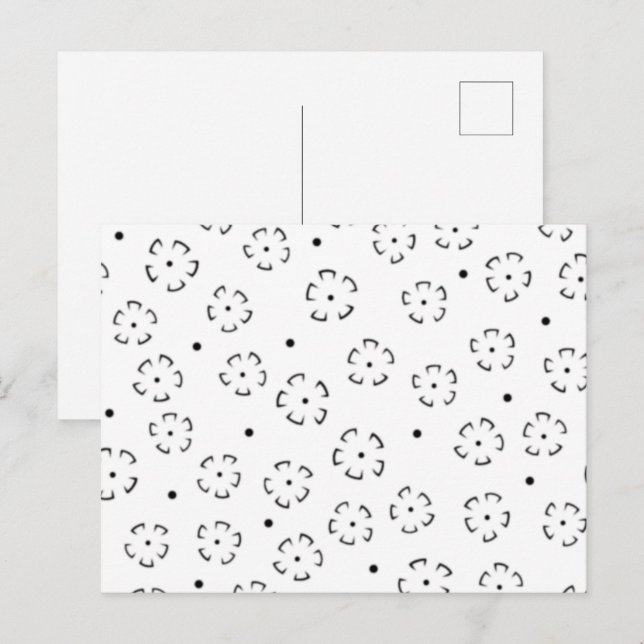 Personalised Floral Birthday Gift Folder Invitation Postcard (Front/Back)