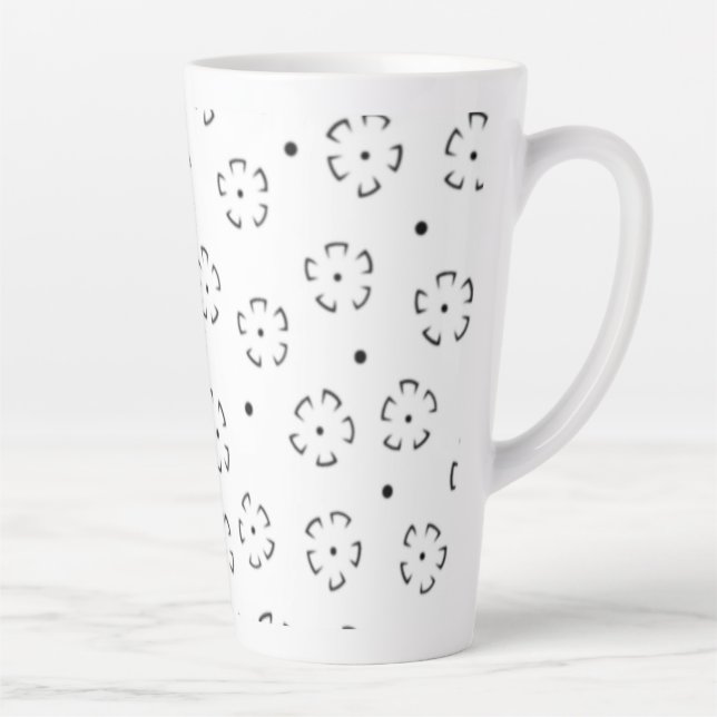 Personalised Floral Birthday Gift Folder Latte Mug (Right)