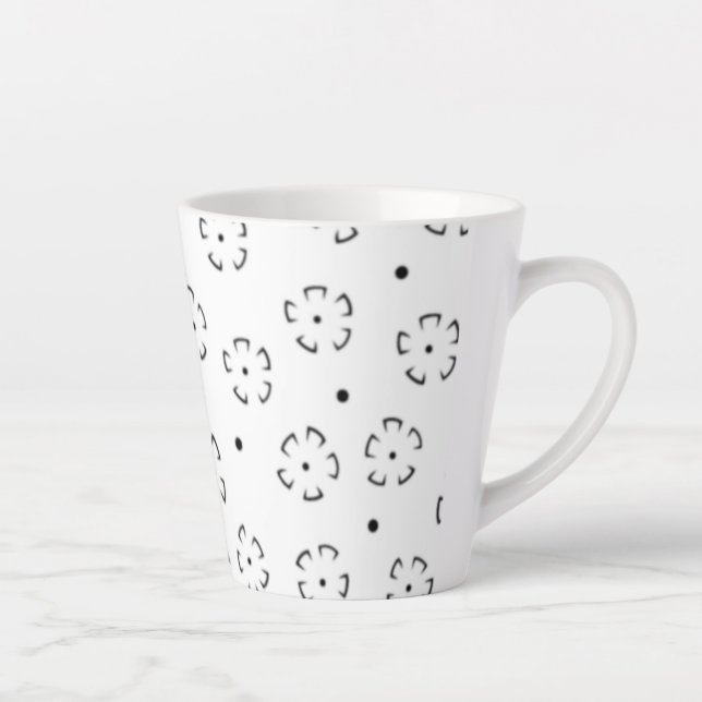 Personalised Floral Birthday Gift Folder Latte Mug (Right)