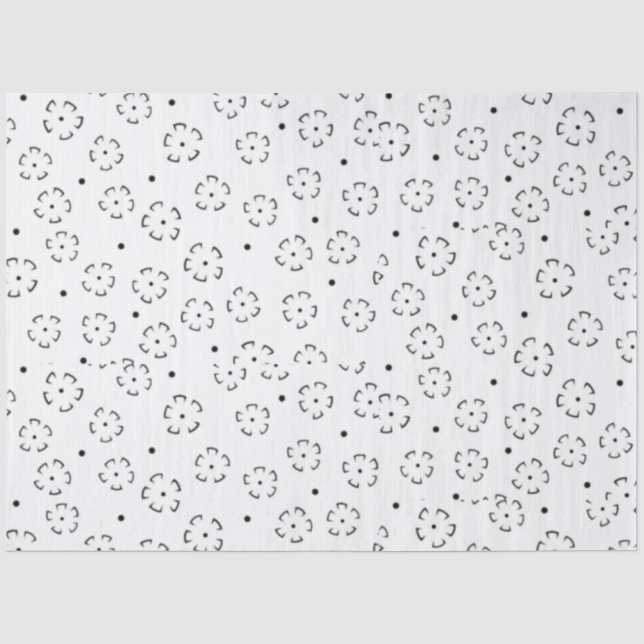 Personalised Floral Birthday Gift Folder Tissue Paper (Front)