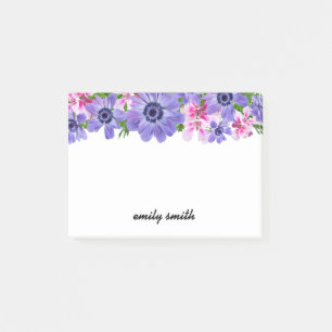 Personalised Floral Bloom Post-it Notes
