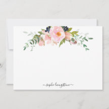 Personalised Floral Blush Pink Peony and Greenery