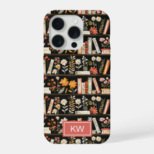 Personalised Floral Bookshelf Phone Case