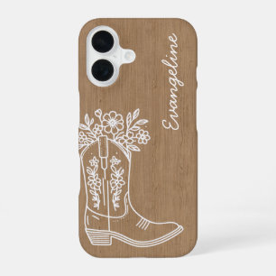 Personalised Floral Boot Phone Case