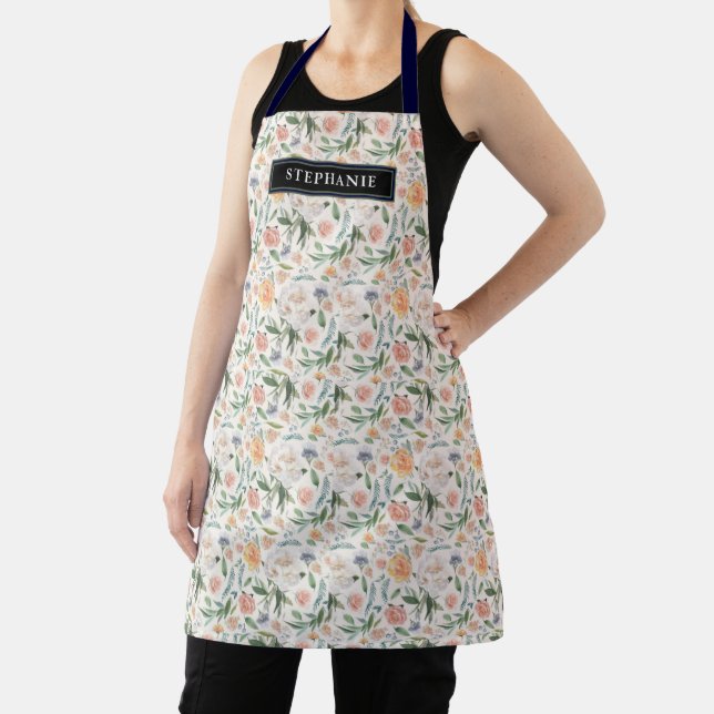 Personalised Floral  Botanical Apron (Insitu)