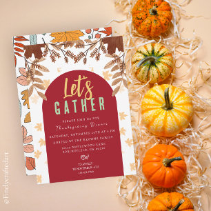 Personalised Floral Botanical Nature Thanksgiving Invitation