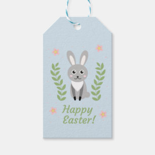 Personalised Floral Bunny Easter Gift Tags
