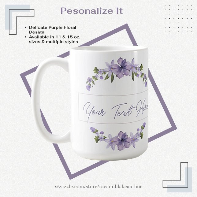 Personalised Floral Ceramic Mug (Creator Uploaded)
