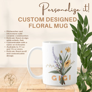 Personalised Floral Ceramic Mug