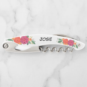 Personalised Floral Corkscrew