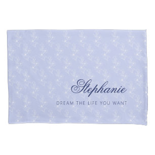 Personalised  Floral Custom Name Pillowcase