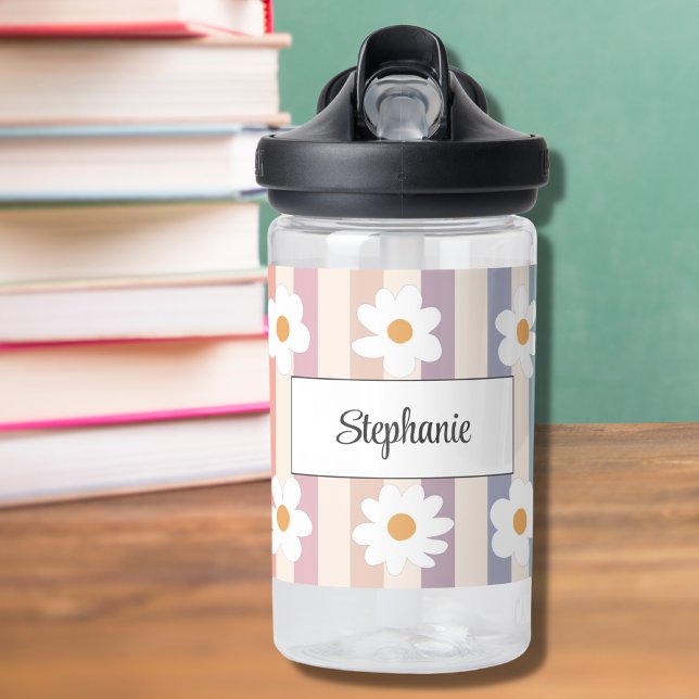Personalised Floral Daisy Girly  Water Bottle (Creator Uploaded)