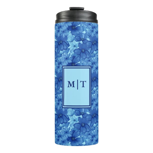 Personalised Floral Decorative Tumbler (Front)