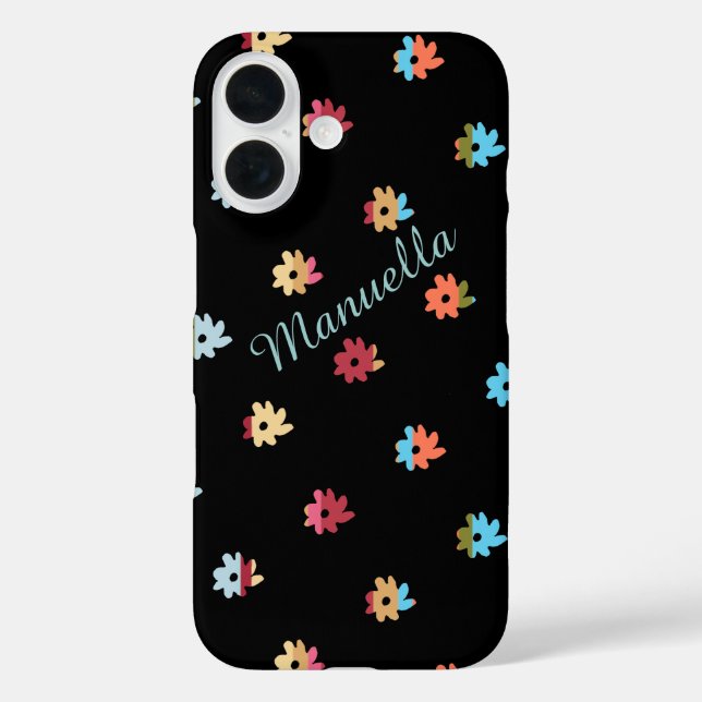 personalised floral design . coloured flowers Case-Mate iPhone case (Back)