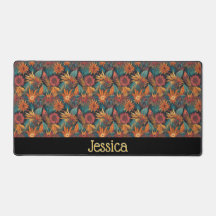 Personalised Floral Desk Mat