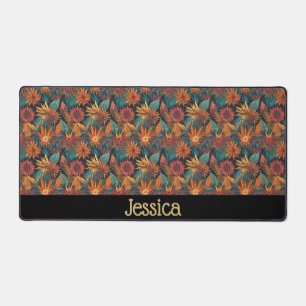 Personalised Floral Desk Mat