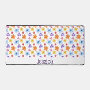 Personalised Floral Desk Mat