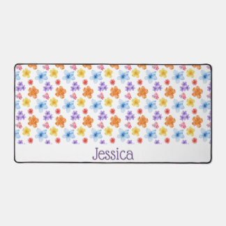 Personalised Floral Desk Mat